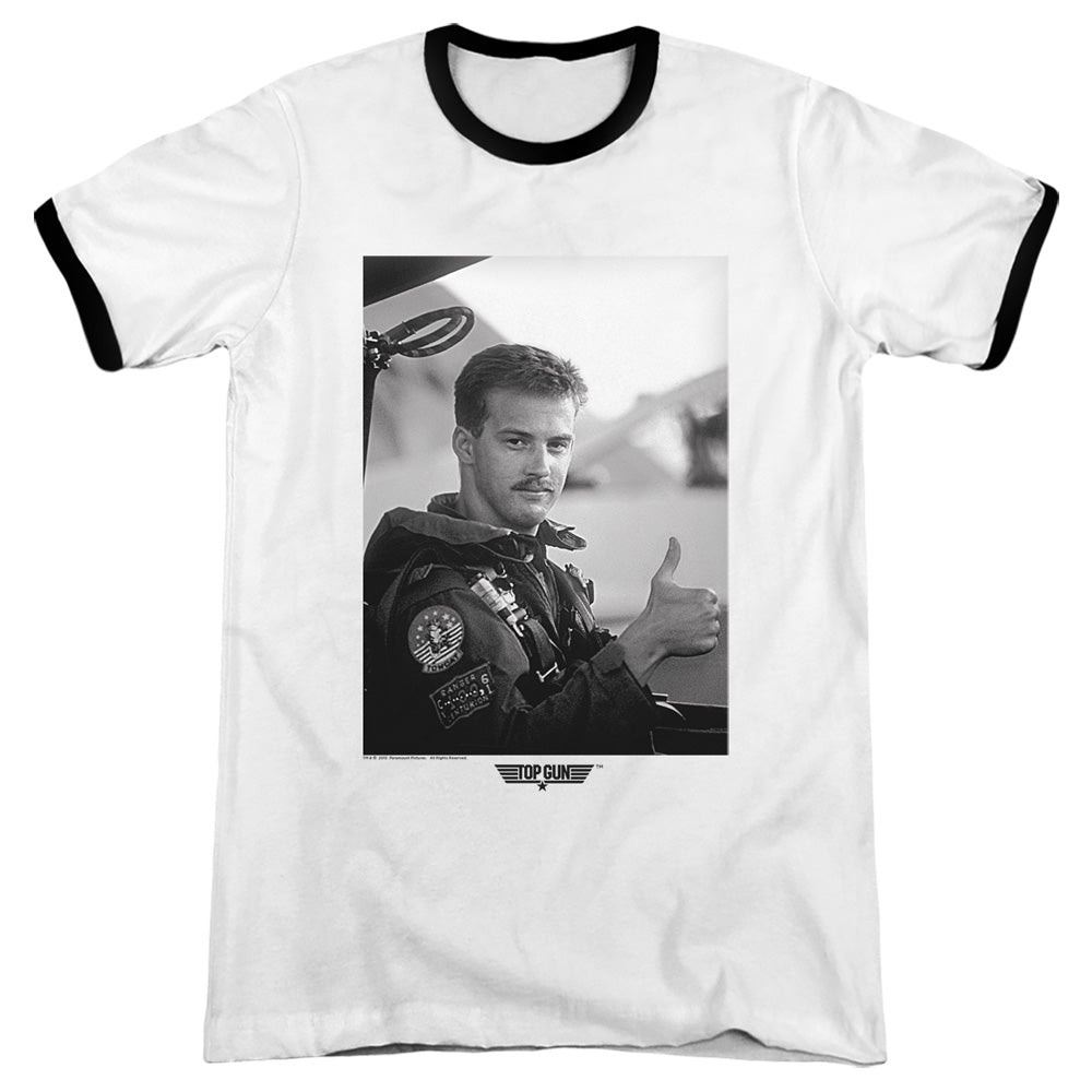 Top Gun - My Wingman - Adult Ringer - White/black