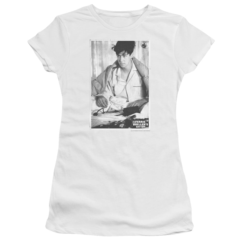 Ferris Bueller - Cameron - Short Sleeve Junior Sheer - White T-shirt
