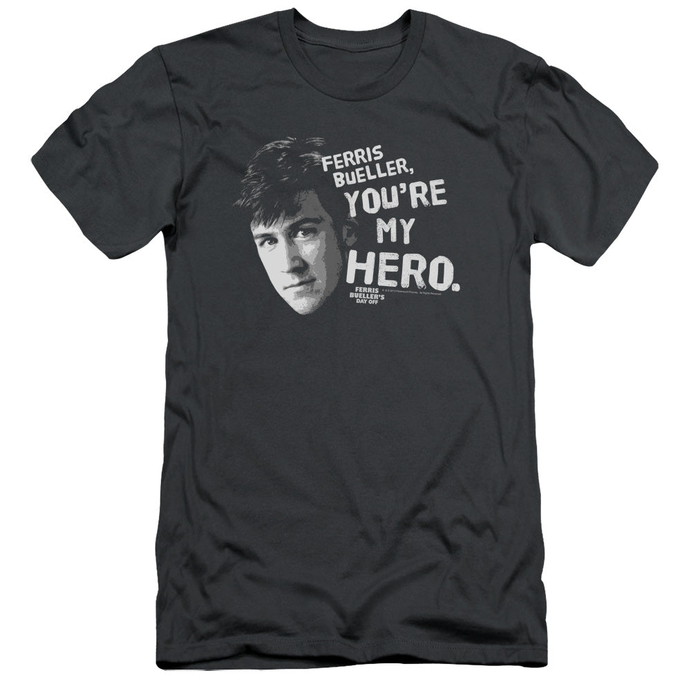 Ferris Bueller - My Hero - Short Sleeve Adult 30/1 - Charcoal T-shirt