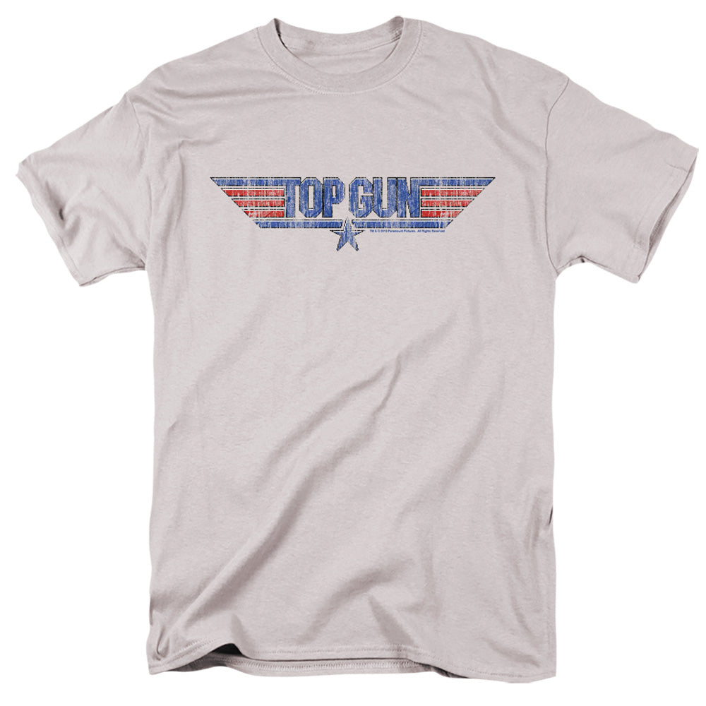 Top Gun - 8 Bit Logo - Short Sleeve Adult 18/1 - Silver T-shirt