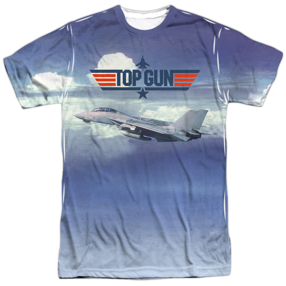 Top Gun - Take Off - Short Sleeve Adult 100% Poly Crew - White T-shirt