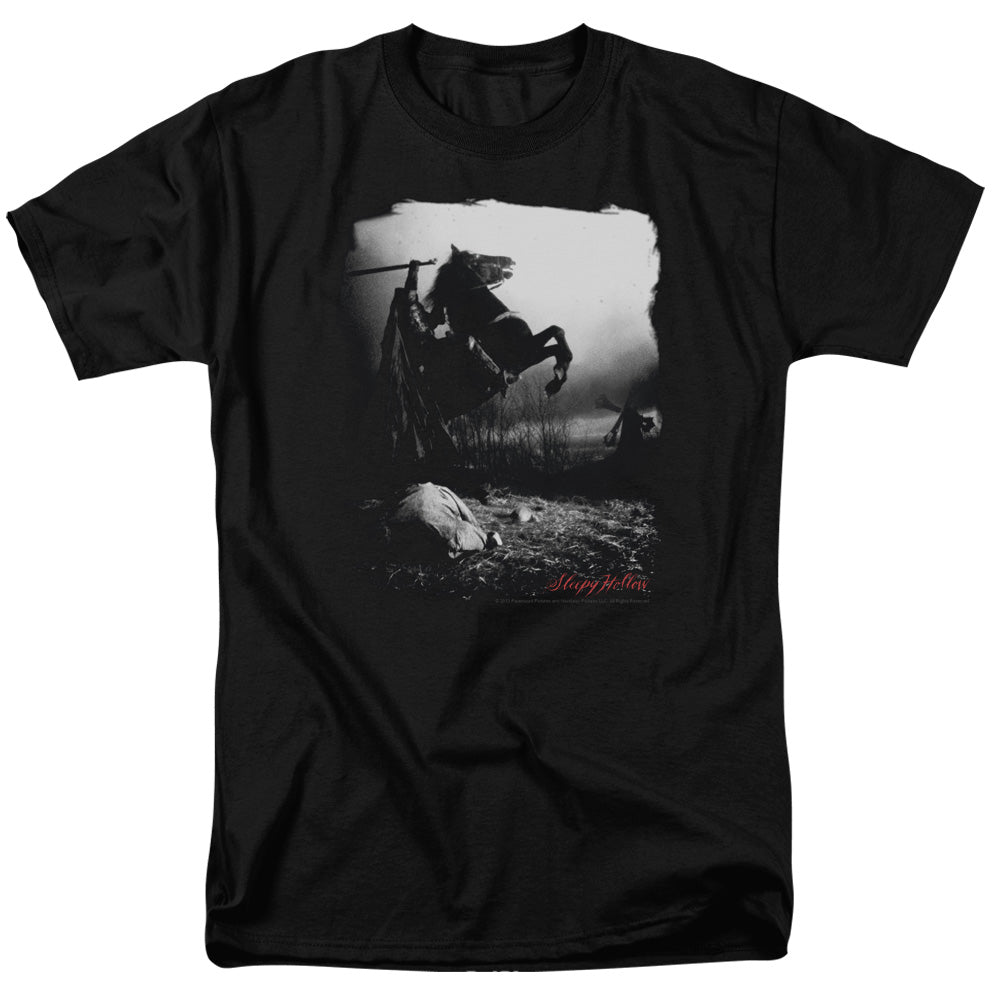 Sleepy Hollow - Foggy Night - Short Sleeve Adult 18/1 - Black T-shirt