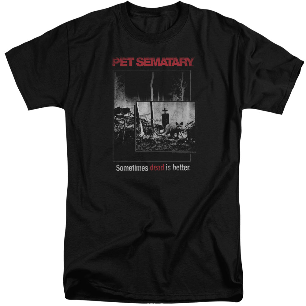 Pet Sematary - Cat Poster - Short Sleeve Adult Tall - Black T-shirt