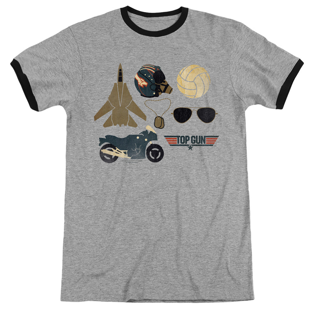 Top Gun - Items - Adult Ringer - Heather/black