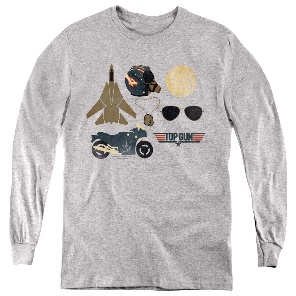 Top Gun - Items - Youth Long Sleeve Tee - Athletic Heather
