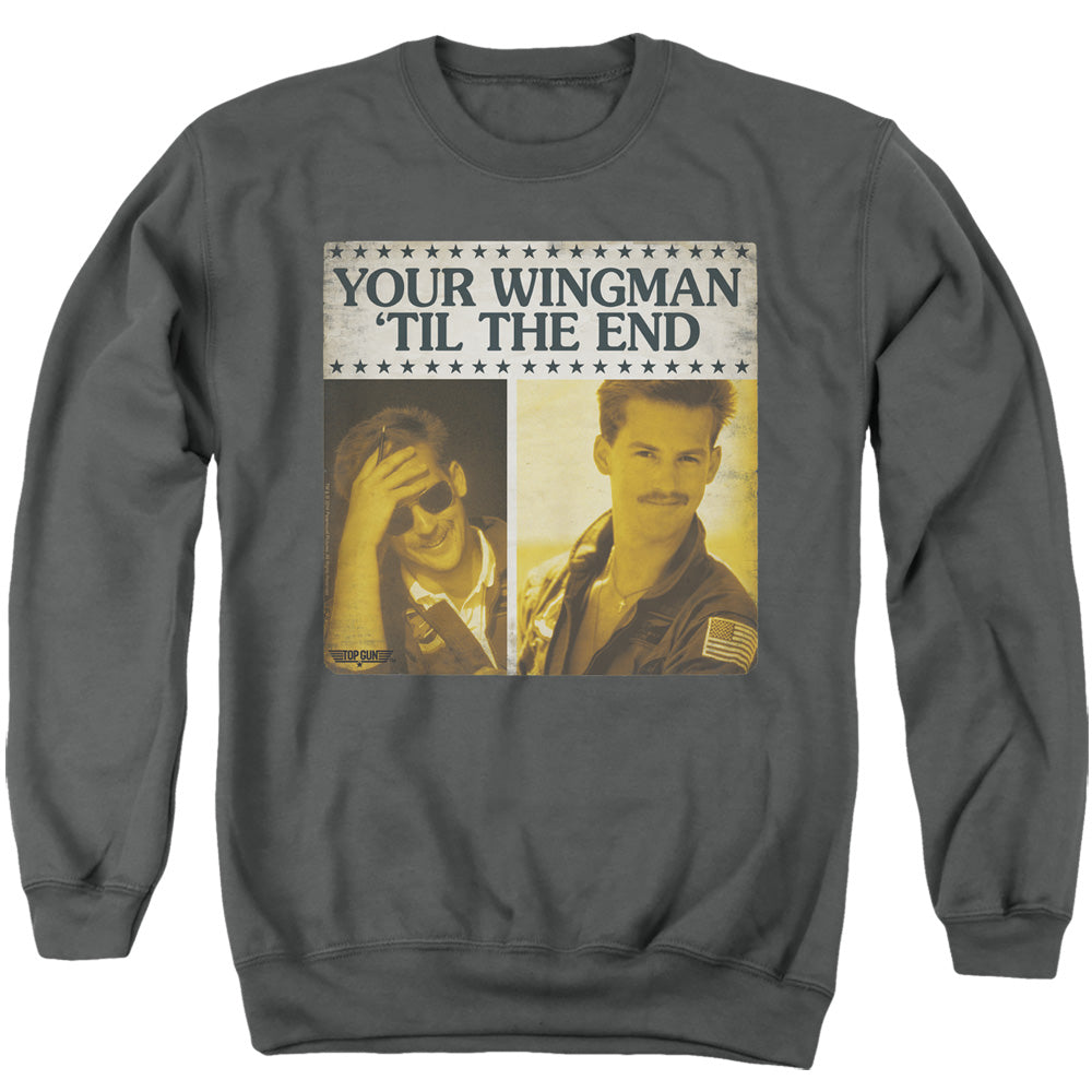 Top Gun - Til The End - Adult Crewneck Sweatshirt - Charcoal