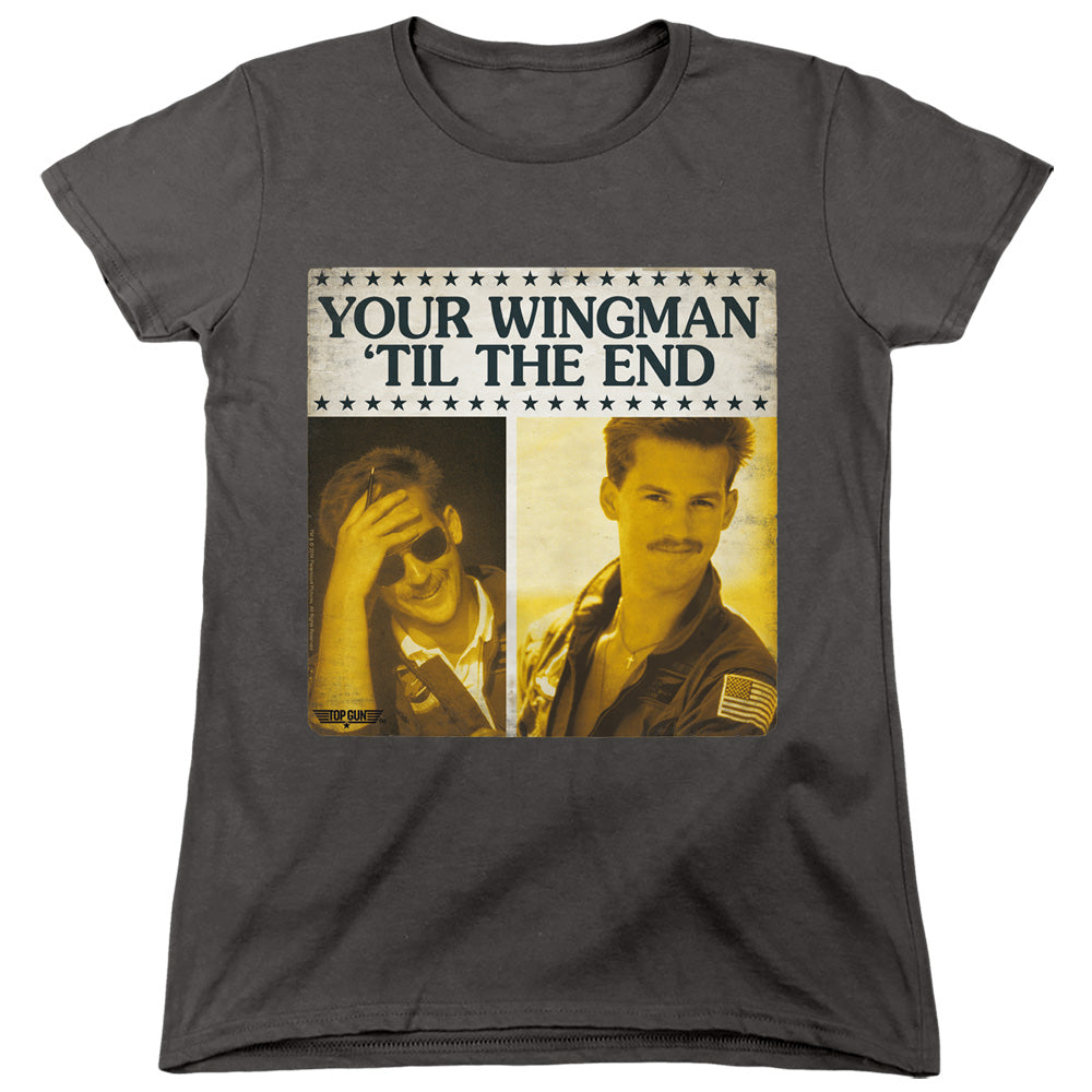 Top Gun - Til The End - Short Sleeve Womens Tee - Charcoal T-shirt