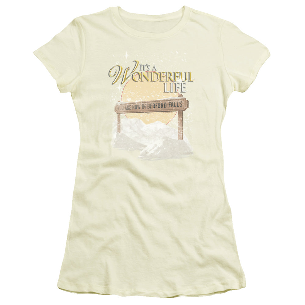 It’s A Wonderful Life - Wonderful Story - Short Sleeve Junior Sheer - Cream T-shirt