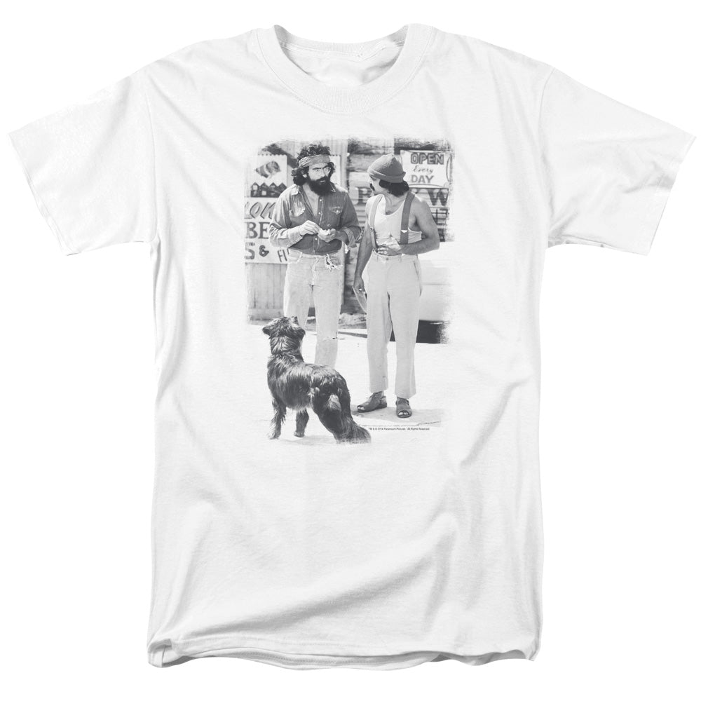 Up In Smoke - Cheech Chong Dog - Short Sleeve Adult 18/1 - White T-shirt