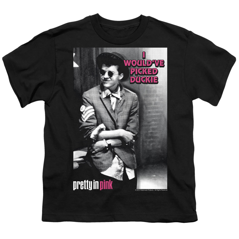 Pretty In Pink - I Wouldve - Short Sleeve Youth 18/1 - Black T-shirt