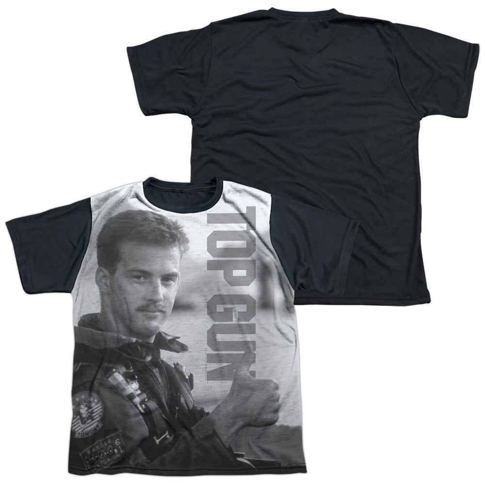Top Gun - Thumbs Up - Short Sleeve Youth White Front Black Back - White T-shirt