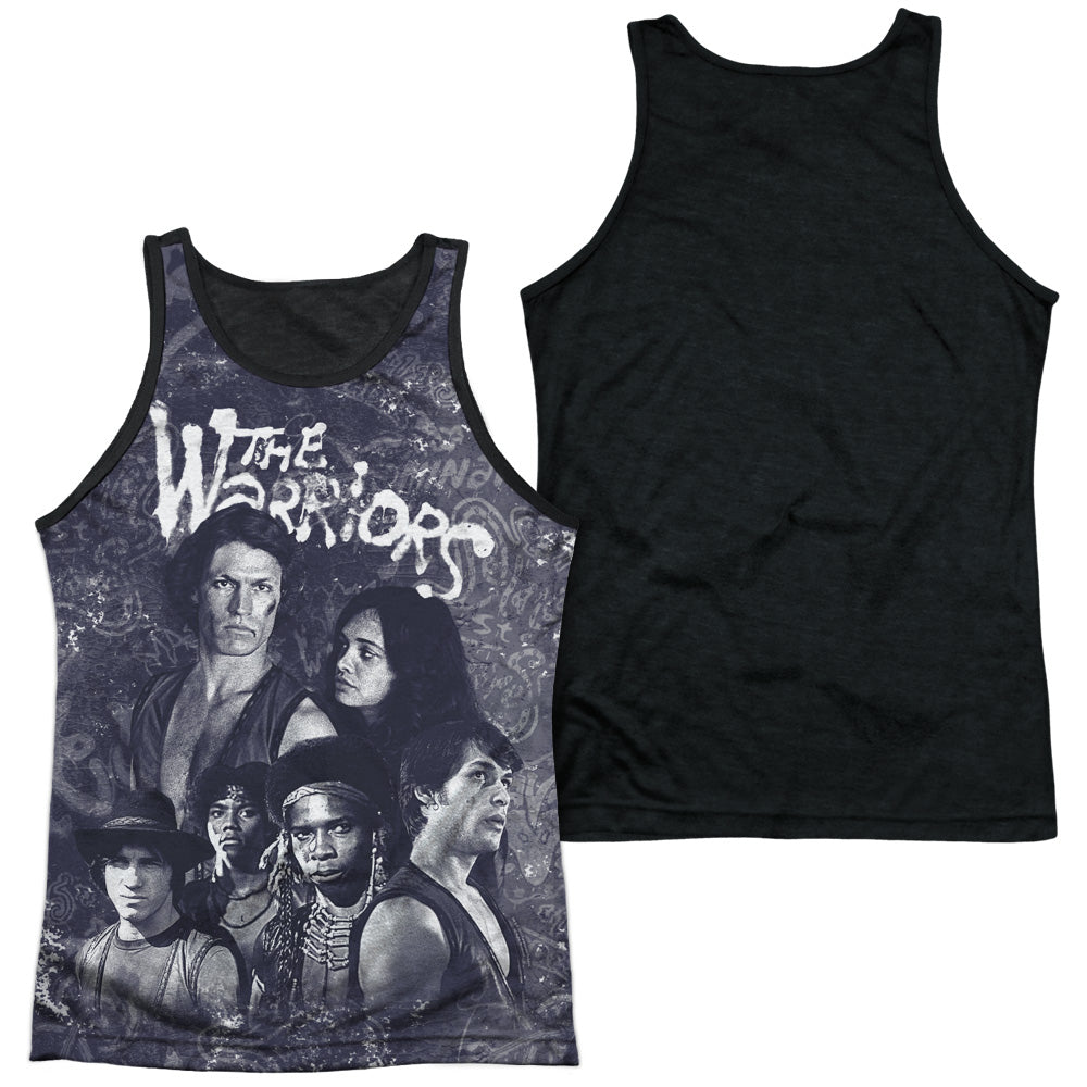 Warriors - Moody Streets - Adult Poly Tank Top Black Back - White