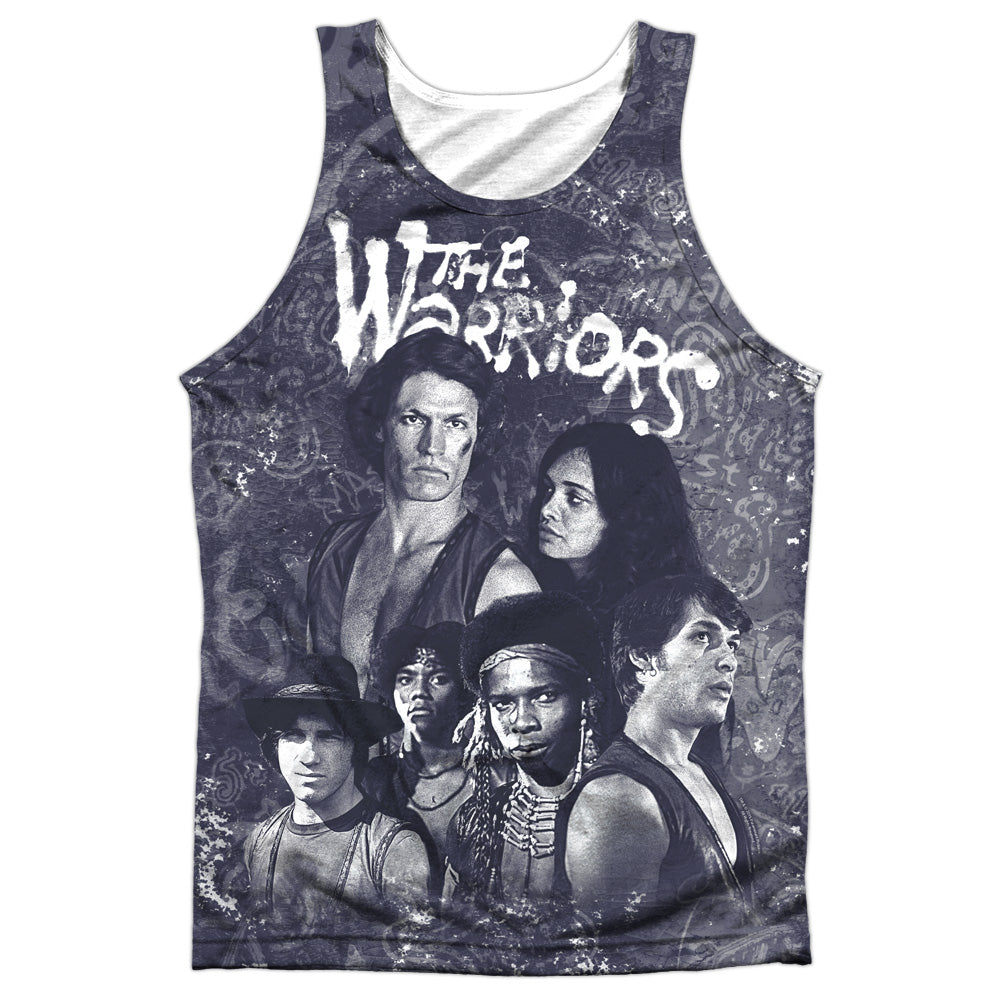 Warriors - Moody Streets - Adult 100% Poly Tank Top - White