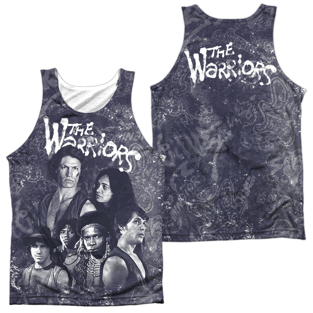 Warriors - Moody Streets (Front/back Print) - Adult 100% Poly Tank Top - White
