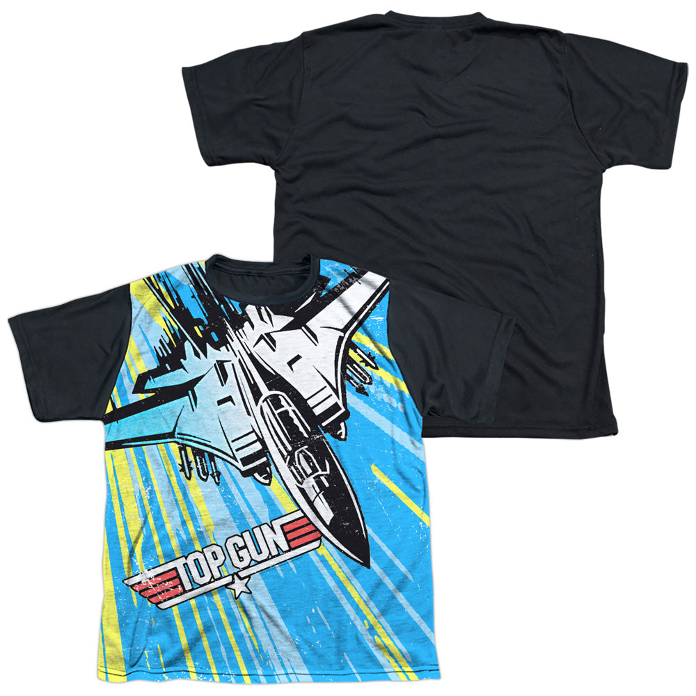 Top Gun - Rad Jet - Short Sleeve Youth White Front Black Back - White T-shirt