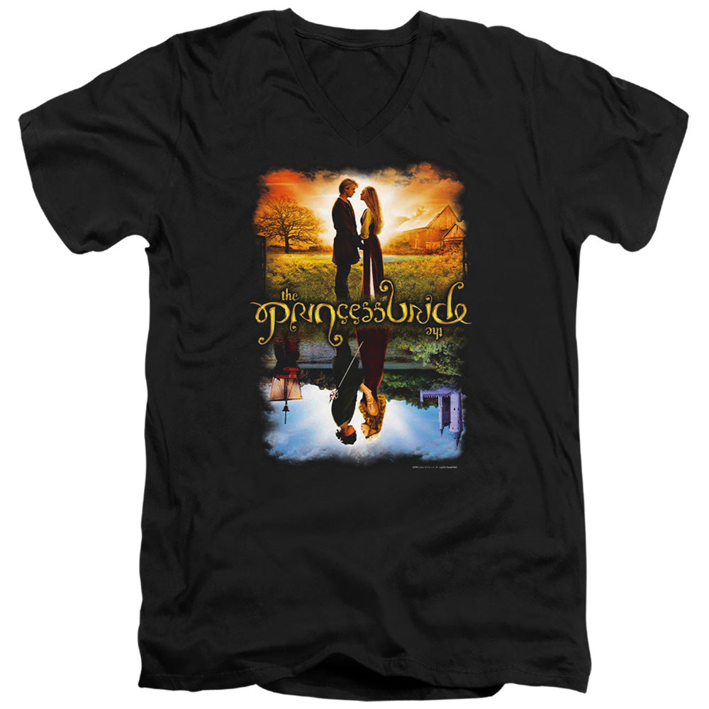 Princess Bride - Poster - Short Sleeve Adult V-neck 30/1 - Black T-shirt