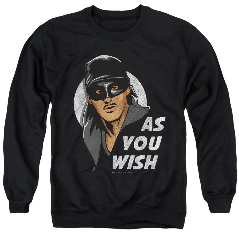 Princess Bride - As You Wish - Adult Crewneck Sweatshirt - Black