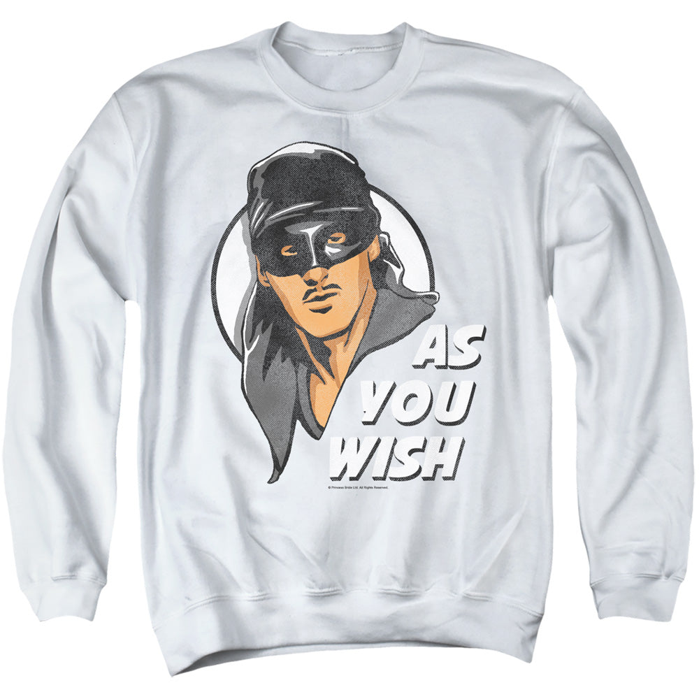 Princess Bride - As You Wish - Adult Crewneck Sweatshirt - White
