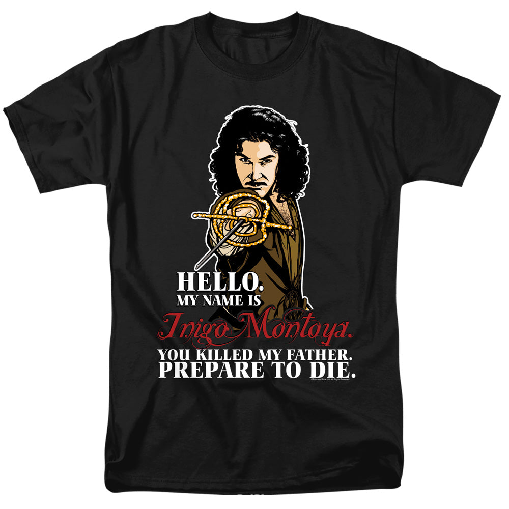 Princess Bride - Hello - Short Sleeve Adult 18/1 - Black T-shirt