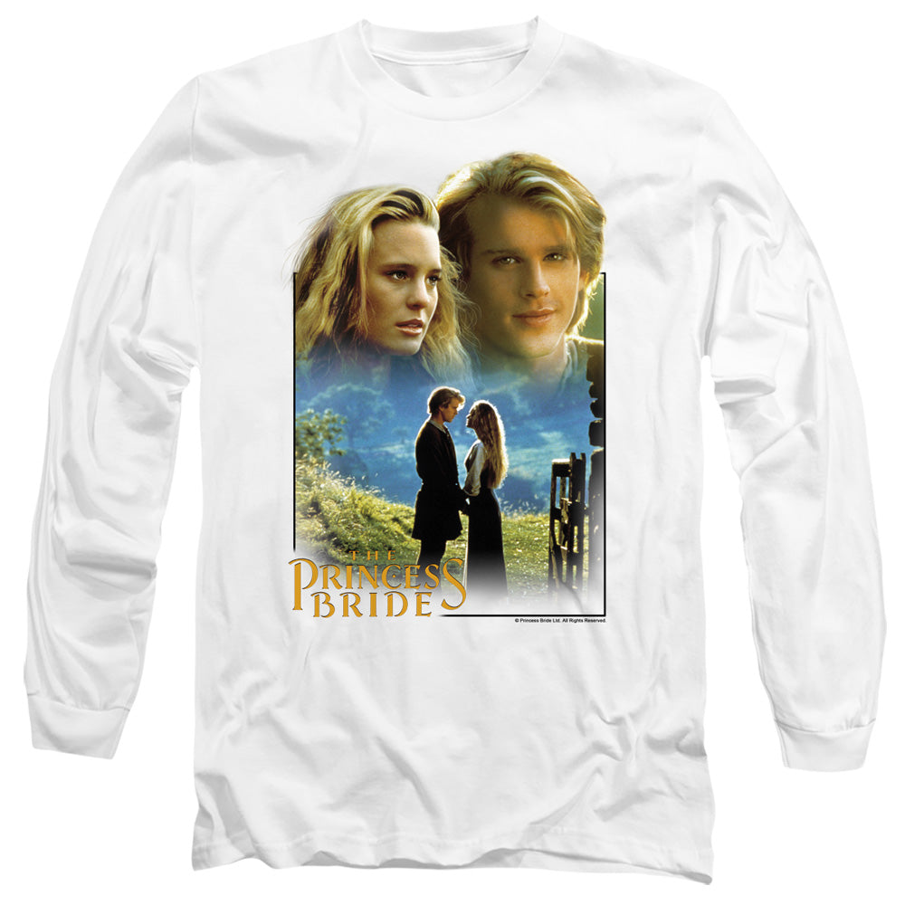 Princess Bride - Buttercup & Westley - Long Sleeve Adult 18/1 - White T-shirt