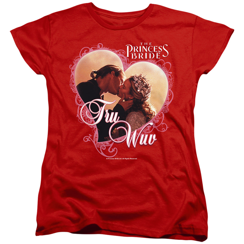 Princess Bride - Tru Wuv - Short Sleeve Womens Tee - Red T-shirt