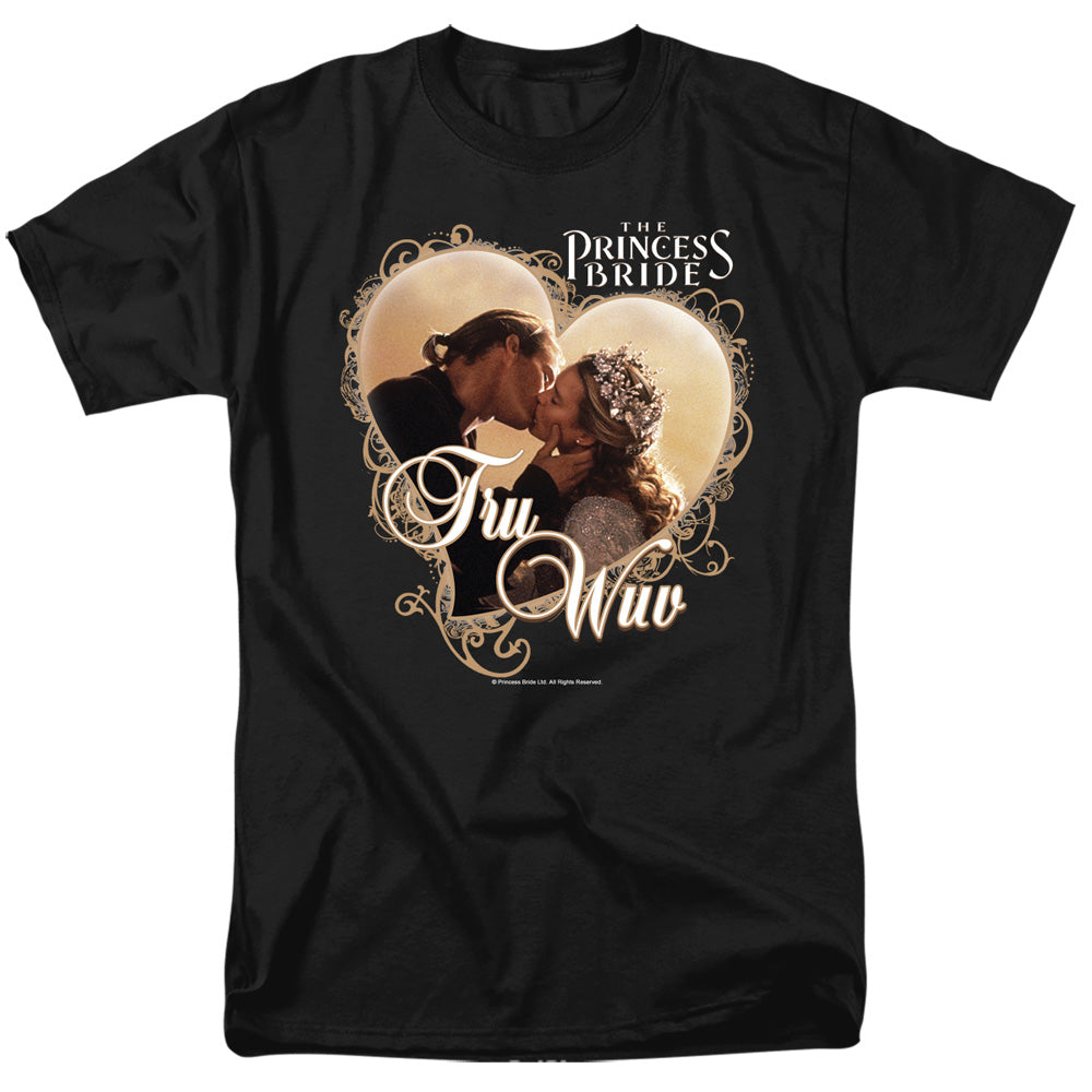 Princess Bride - Tru Wuv - Short Sleeve Adult 18/1 - Black T-shirt