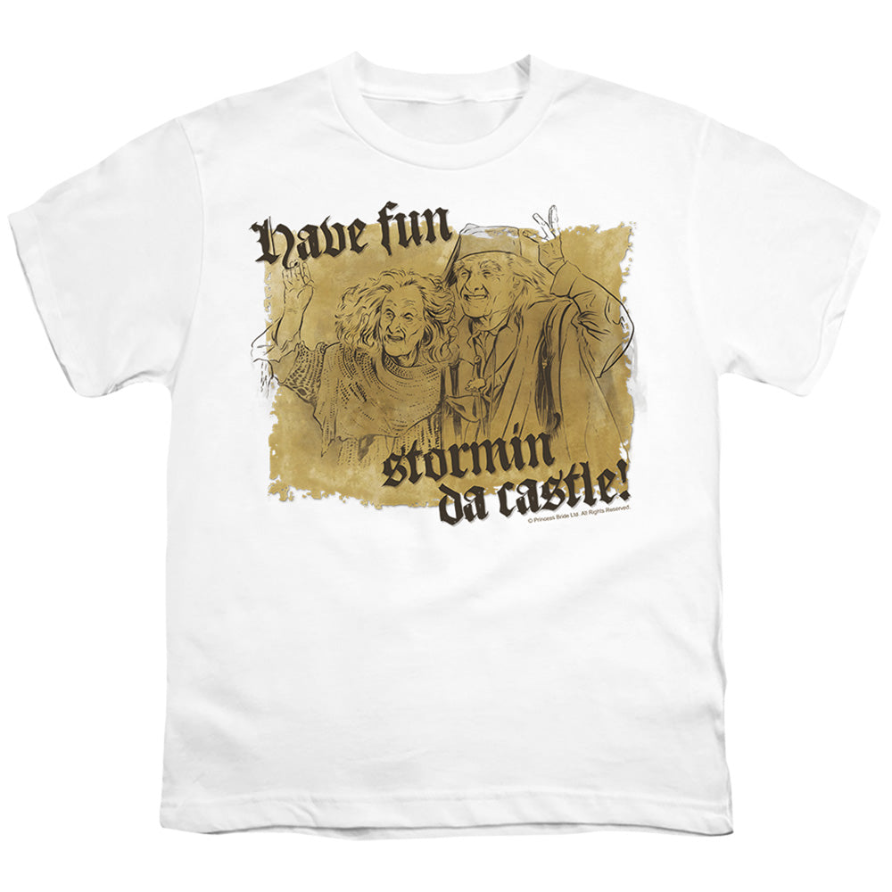 Princess Bride - Stormin Da Castle - Short Sleeve Youth 18/1 - White T-shirt