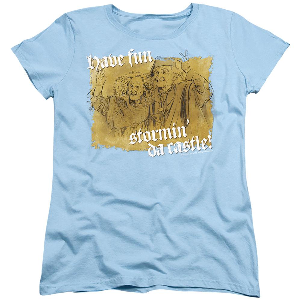 Princess Bride - Stormin Da Castle - Short Sleeve Womens Tee - Light Blue T-shirt