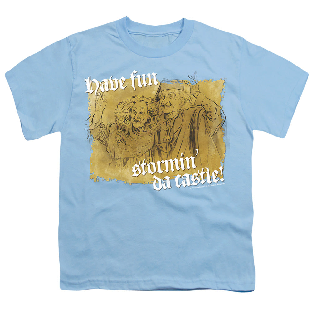 Princess Bride - Stormin Da Castle - Short Sleeve Youth 18/1 - Light Blue T-shirt