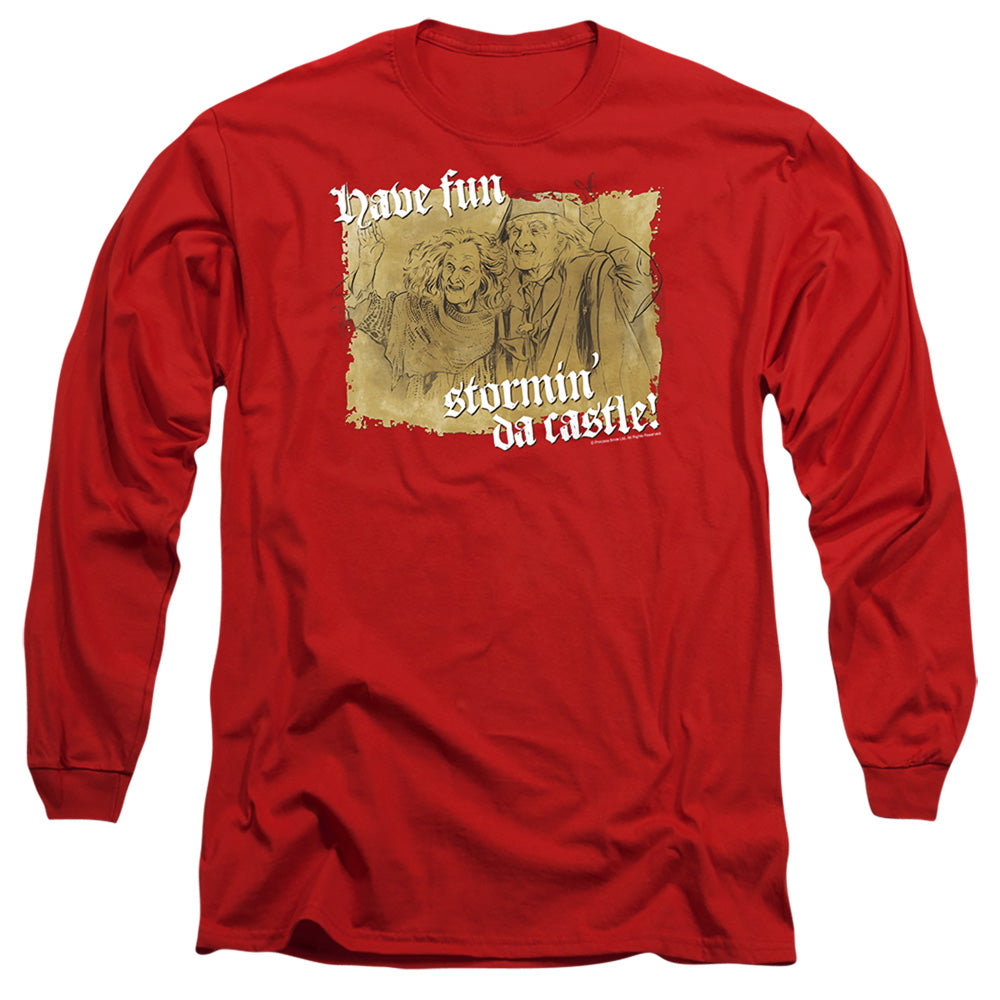 Princess Bride - Stormin Da Castle - Long Sleeve Adult 18/1 - Red T-shirt
