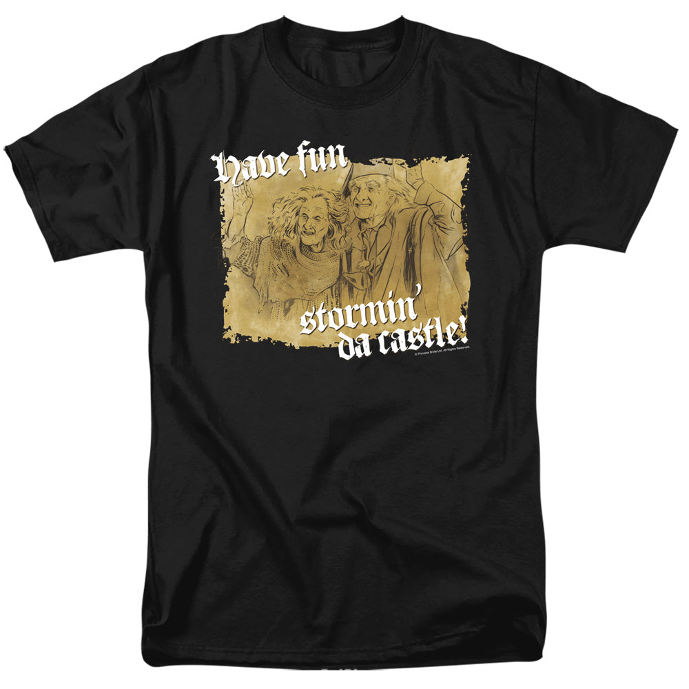 Princess Bride - Stormin Da Castle - Short Sleeve Adult 18/1 - Black T-shirt