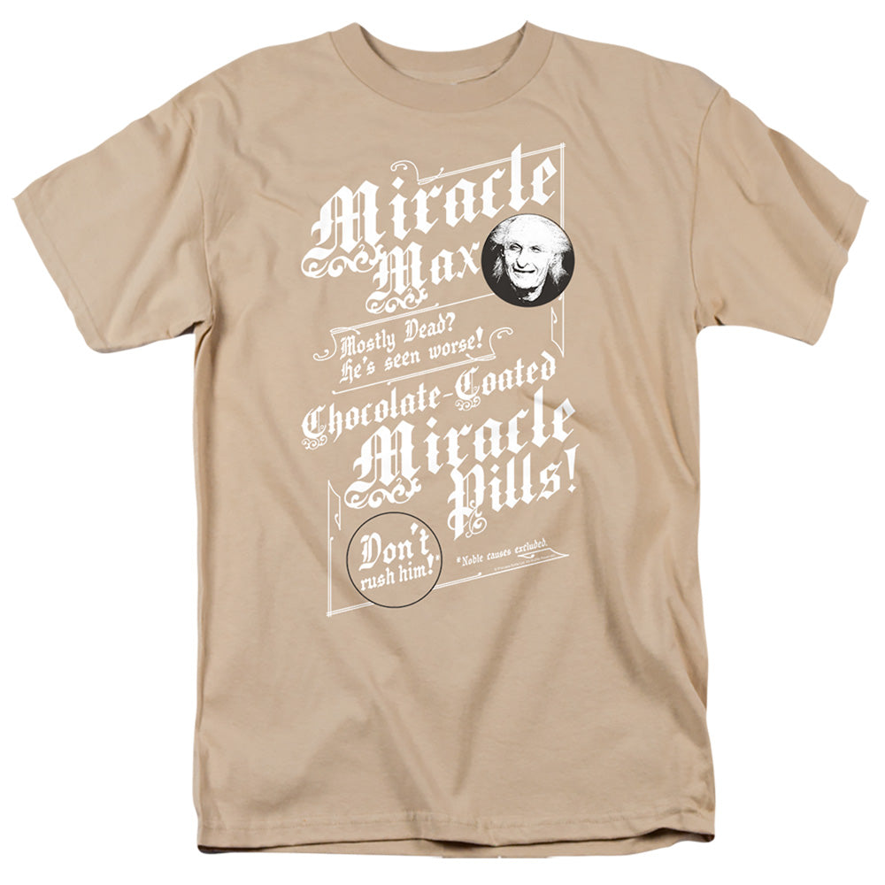 Princess Bride - Miracle Max - Short Sleeve Adult 18/1 - Sand T-shirt