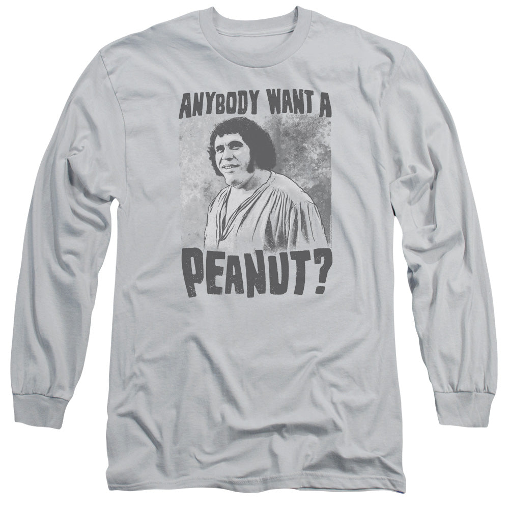 Princess Bride - A Giant Snack - Long Sleeve Adult 18/1 - Silver T-shirt