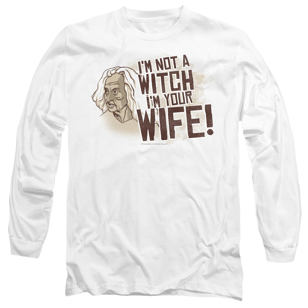 Princess Bride - Not A Witch - Long Sleeve Adult 18/1 - White T-shirt