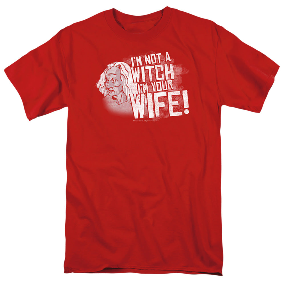 Princess Bride - Not A Witch - Short Sleeve Adult 18/1 - Red T-shirt