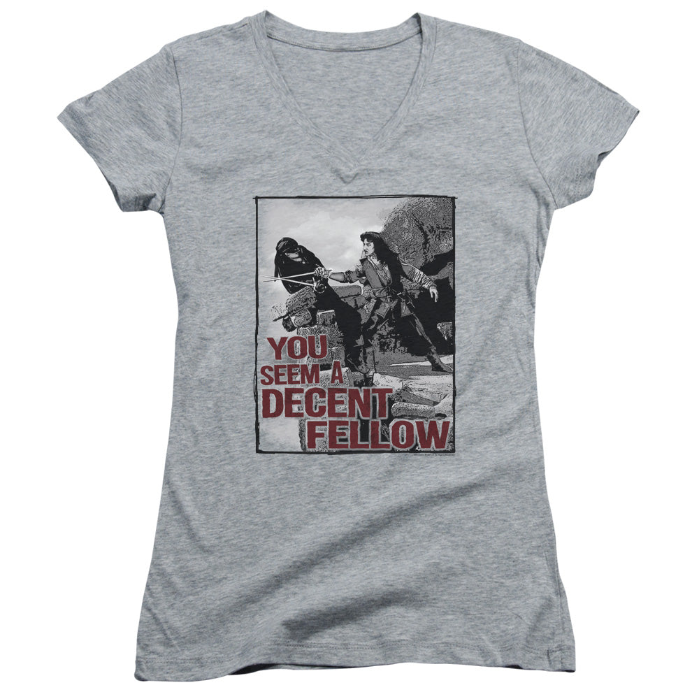 Princess Bride - Fellow - Junior V-neck - Athletic Heather