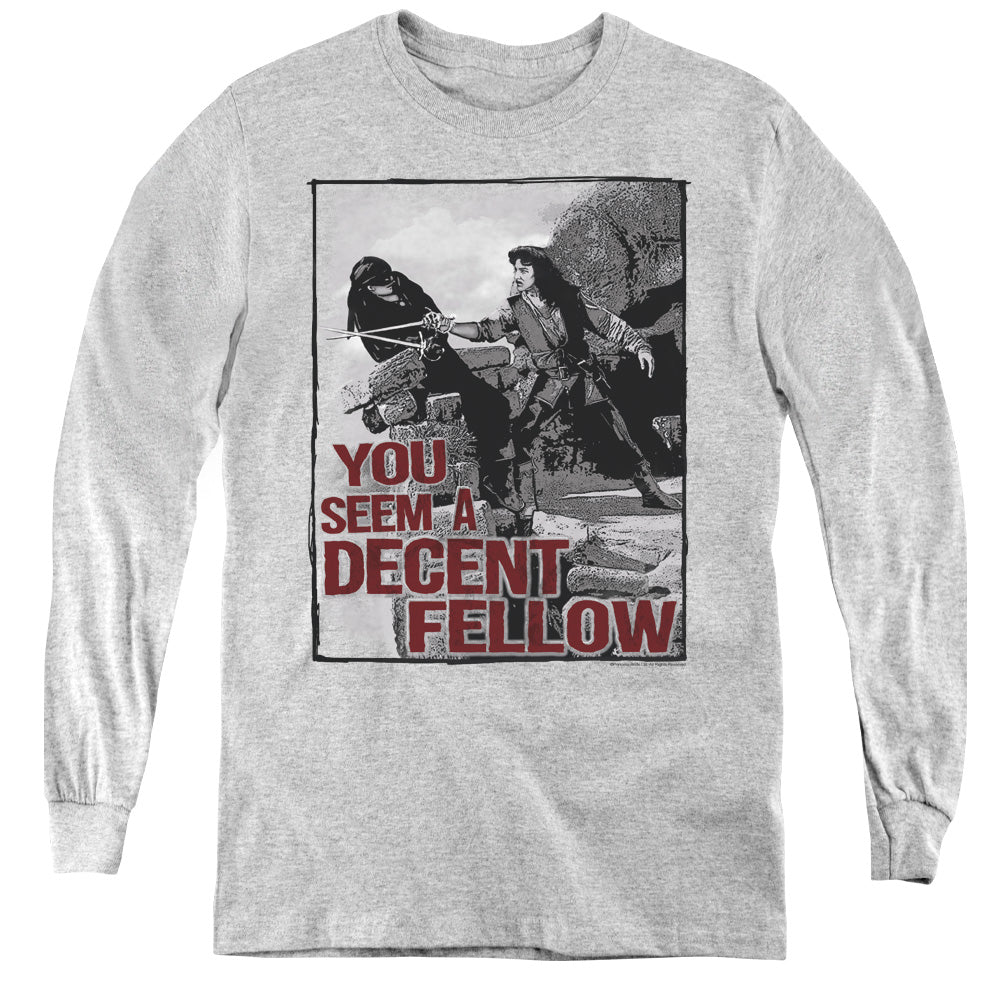 Princess Bride - Fellow - Youth Long Sleeve Tee - Athletic Heather