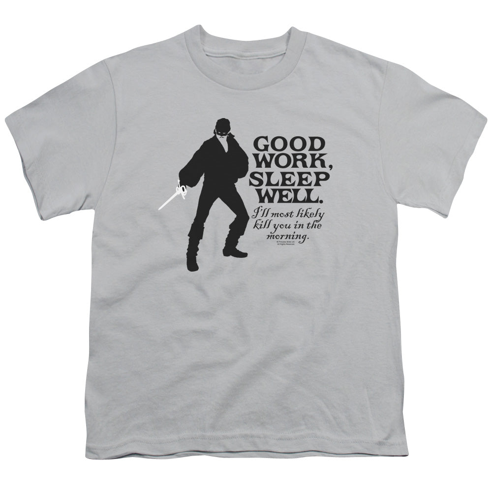Princess Bride - Good Work - Short Sleeve Youth 18/1 - Silver T-shirt