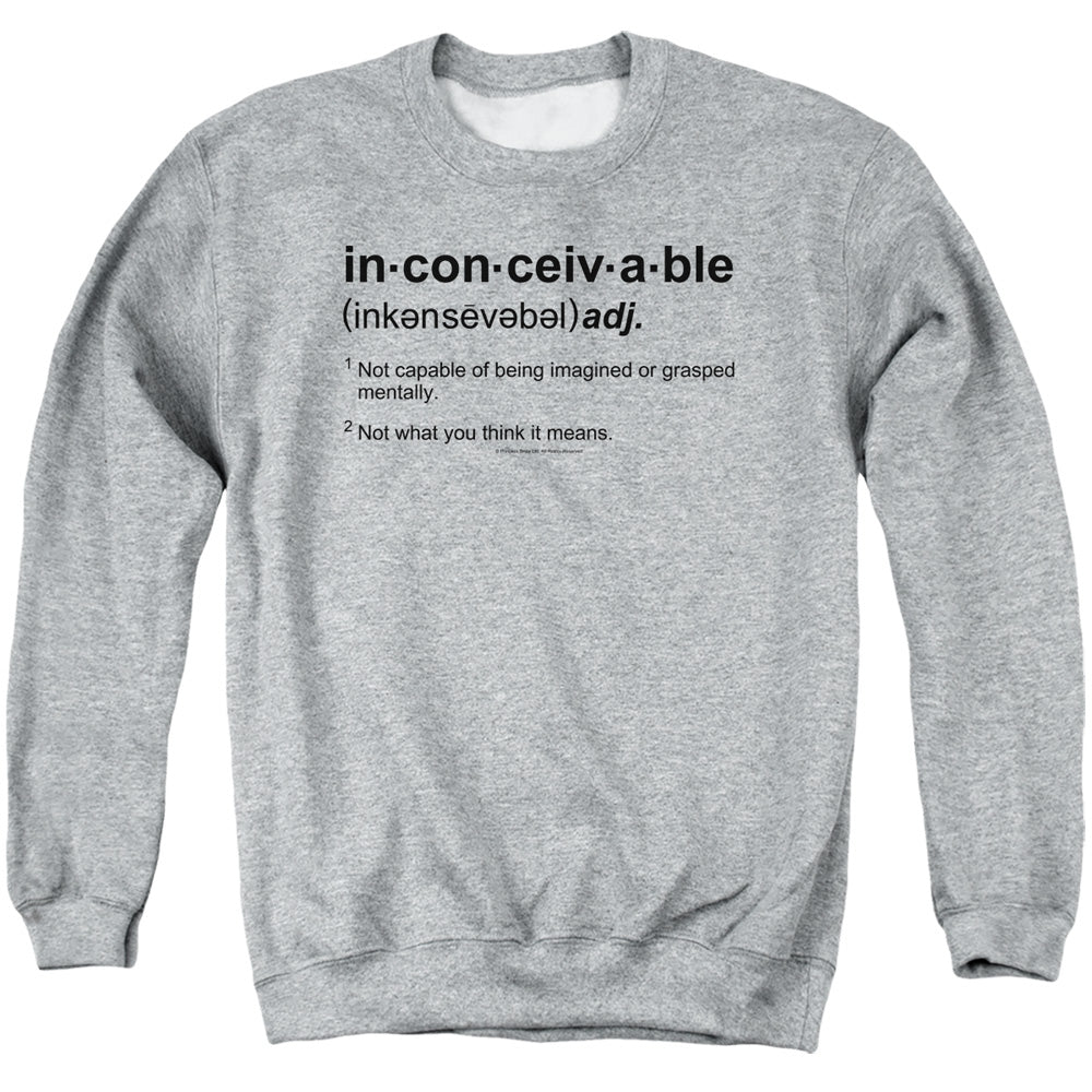 Princess Bride - Definition - Adult Crewneck Sweatshirt - Athletic Heather