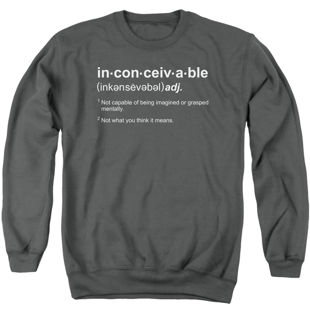 Princess Bride - Definition - Adult Crewneck Sweatshirt - Charcoal