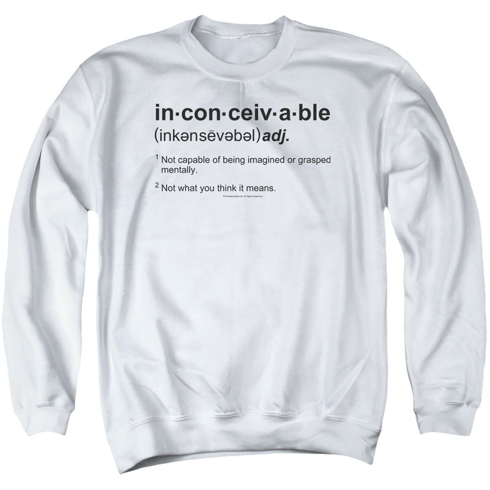 Princess Bride - Definition - Adult Crewneck Sweatshirt - White