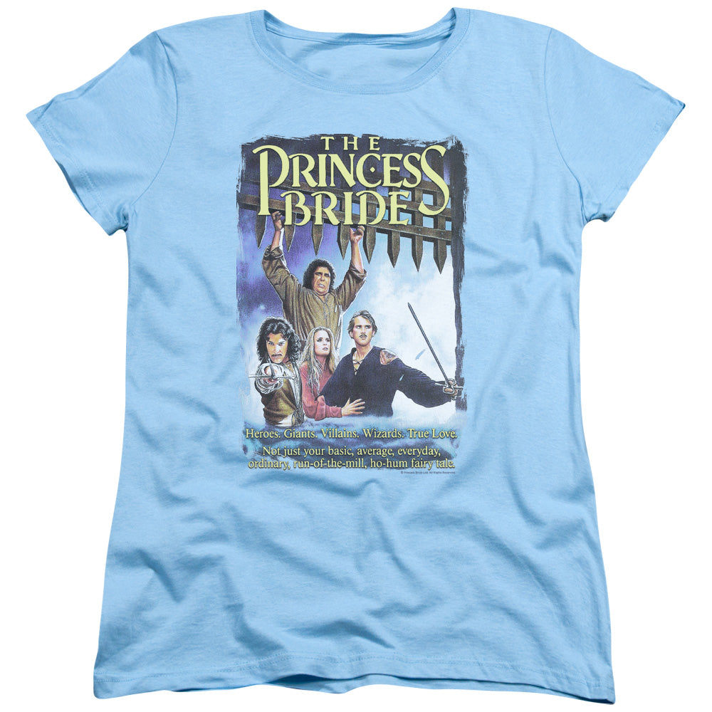 Princess Bride - Alt Poster - Short Sleeve Womens Tee - Light Blue T-shirt