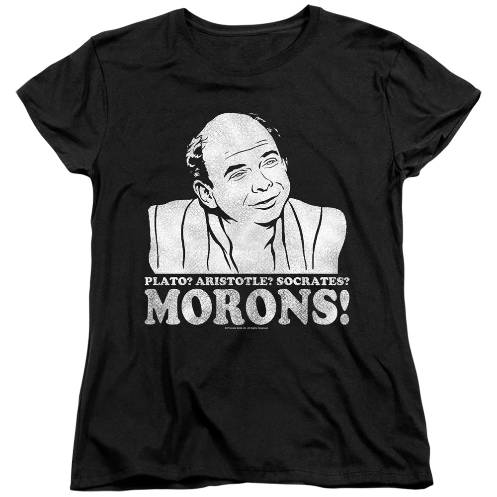 Princess Bride - Morons - Short Sleeve Womens Tee - Black T-shirt
