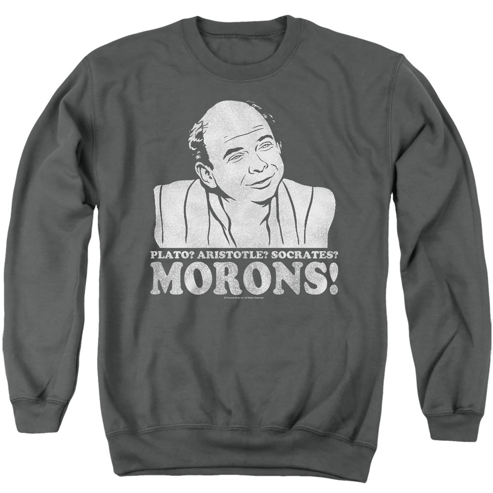 Princess Bride - Morons - Adult Crewneck Sweatshirt - Charcoal