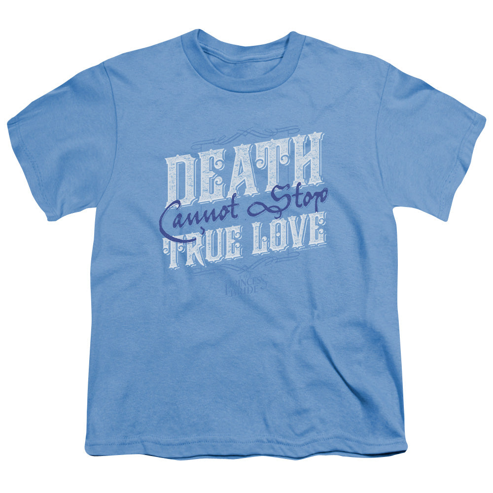 Princess Bride - Love Over Death - Short Sleeve Youth 18/1 - Carolina Blue T-shirt
