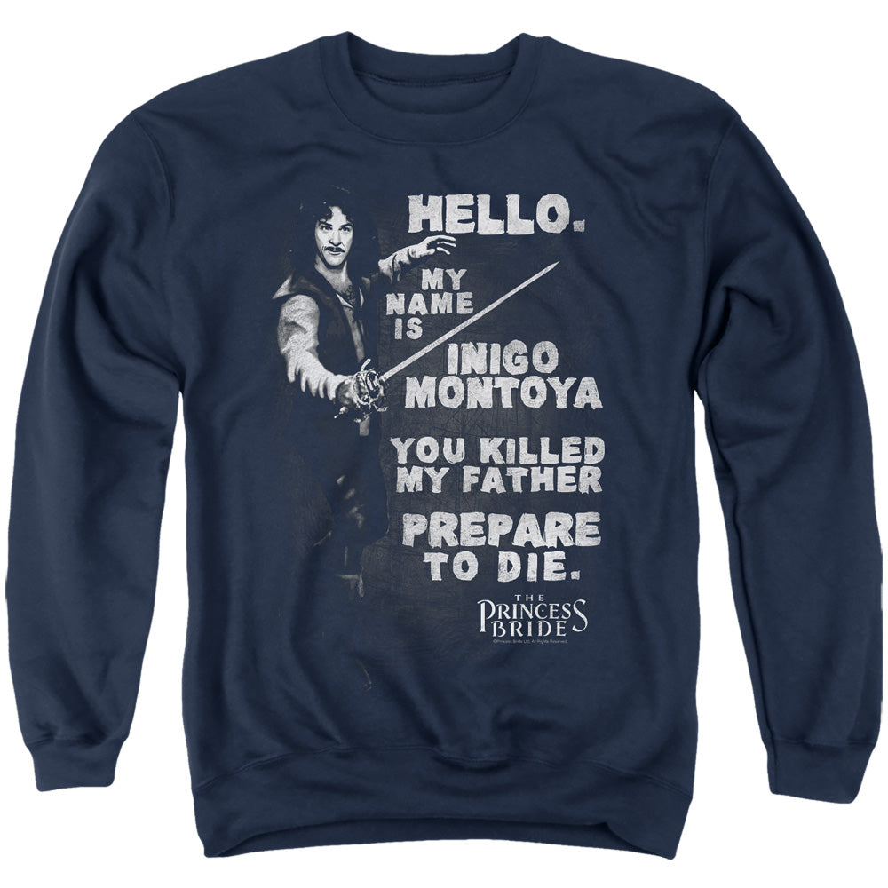 Princess Bride - Hello Again - Adult Crewneck Sweatshirt - Navy
