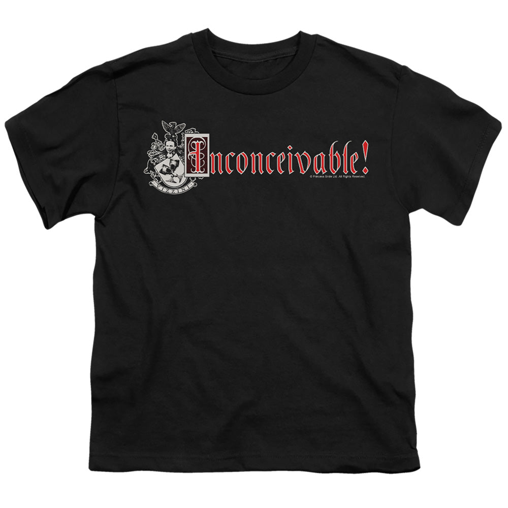 Princess Bride - Vizzini Crest - Short Sleeve Youth 18/1 - Black T-shirt