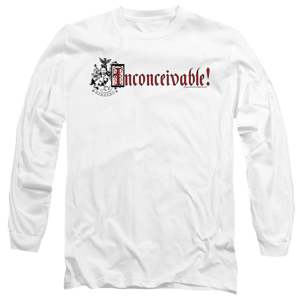 Princess Bride - Vizzini Crest - Long Sleeve Adult 18/1 - White T-shirt