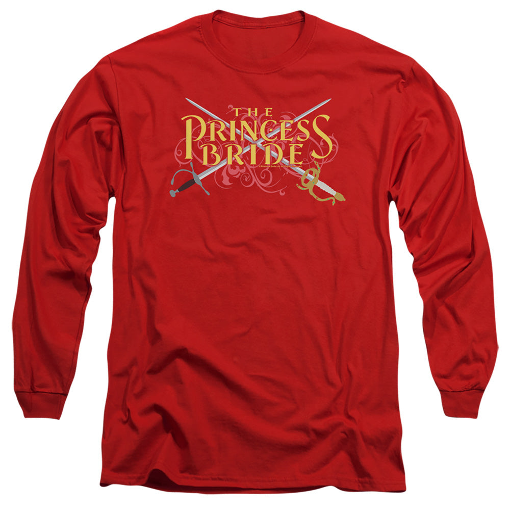 Princess Bride - Swords - Long Sleeve Adult 18/1 - Red T-shirt