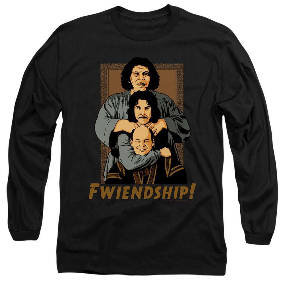 Princess Bride - Fwiendship - Long Sleeve Adult 18/1 - Black T-shirt
